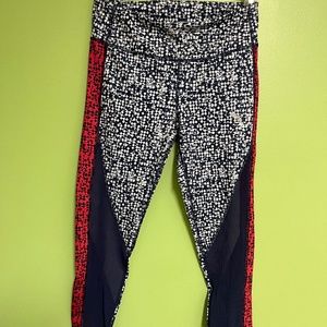 Puma Mesh Blue, Pink, and White Capri Leggings